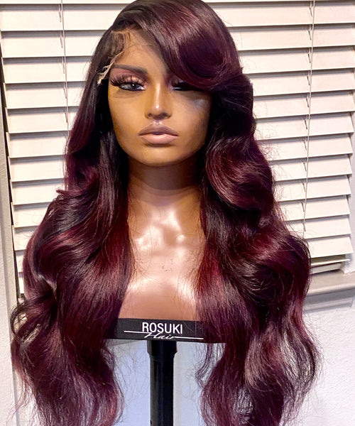 ROSUKI ROUGE (burgundy highlights)